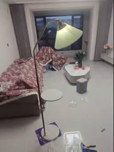 American Vintage Pleated Floor Lamp for Sofa Side Bedroom Nightstand Retro Standing Light Decor