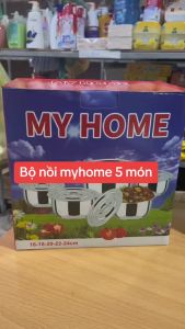 Bộ 5 Nồi Không Quai Cao Cấp My Home Kích Thước 16cm18cm20cm22cm24cm