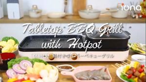 IONA 2 In 1 Yuan Yang Steamboat and BBQ Grill Plate | 2.5L Hotpot Hot Pot Detachable Pan - GL3613