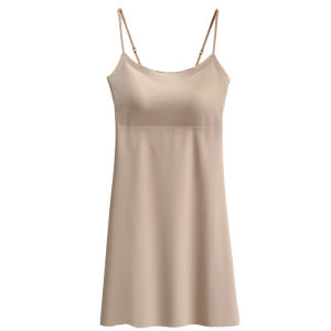 Up Cosy | Seamless Padded Slip Dress Anti See-through Light Silky Thin Summer Dress
