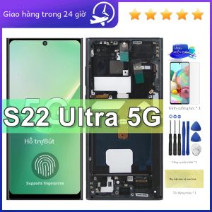 Màn Hình Thay Thế Samsung S22 Ultra 5G Super AMOLED LCD Kèm Khung Linh Kiện Cho S908B Cảm Ứng Điện Dung