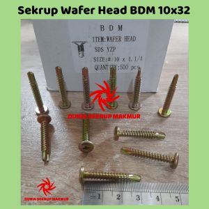 (100 pcs) Sekrup Roofing Wafer Head SDS #10x32 / Skrup Wafer Head 3CM