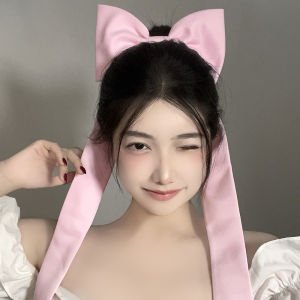 คลิปผมโบว์ผีเสื้อสีชมพูขนาดใหญ่ BXA สำหรับผู้หญิง ตกแต่งผมสไตล์เจ้าหญิง คลิปผมยาว คลิปผมหางม้า ชิ้นส่วนผม งานปาร์ตี้ งานแต่งงาน