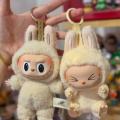 Super Low Price] Bubble Labubu Mart Heartbeat Macaron 2nd Generation Sitting Party Vinyl Face Plush Doll Toy. 