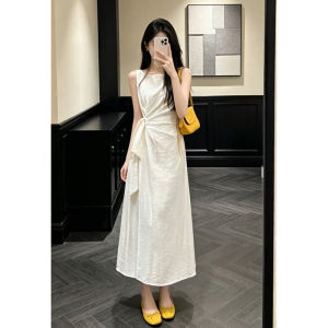 BIFEIMENG | Đầm Elegance Pháp Màu Trắng Không Tay