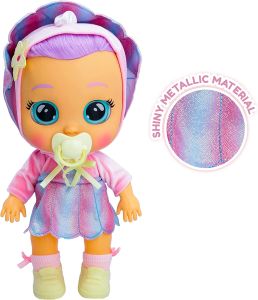 Cry Babies Dressy Coraline - 12" Baby Doll | Pink and Purple Seashell Themed Outfit with Metallic Details