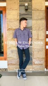 Kemeja W-Tac Lengan Pendek ANFI Tactical Pria Outdoor
