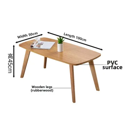 Round Simple Real Wood Coffee Table