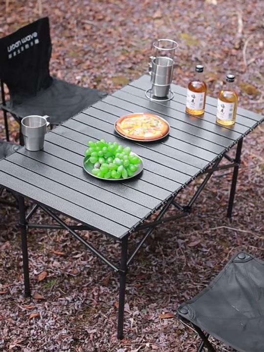Table Camping COSTWAY Aluminum Camping Table, 4-Level Adjustable
