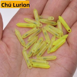 MrLurion 20 Chiếc 17 Mm Mềm Ống Giun Lục Lạc Lắc Dụ Với 2 Bóng Lục Lạc Hệ Thống Dạ Quang Phát Sáng PVC Phụ Kiện Câu Cá