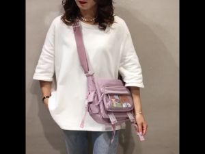 WYK122 Tas Bahu Selempang Sekolah Shopping School Travel Messenger Impor TKM