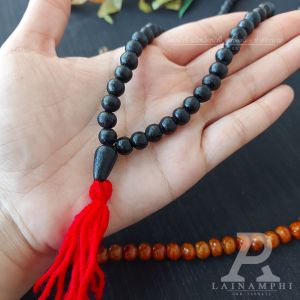 สร้อยลูกประคำแร่เหล็กน้ำพี้  108 ลูก ขนาด 8 มิล [[รับประกันของแท้ จากอุตรดิตถ์]] ไม่แท้ แม่เหล็กดูดไม่ติด ยินดีคืนเงิน 10 เท่า