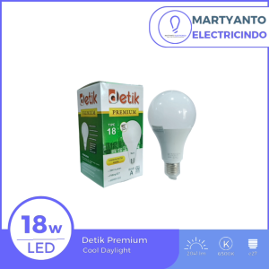 Lampu LED Bulb Detik Premium 18 Watt Warna Putih