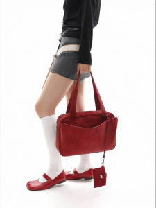 JANDRESS | Original Burgundy Red Pillow Square Bag