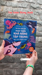 Sách Tìm kiếm thông minh Phát triển khả năng tập trung - Baby focus training book - Thế giới đại dương - Vizibook