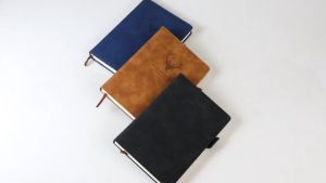 Buku Catatan Kerja Meeting Planner NoteBook Notepad Cover Kulit 180 Lembar A5