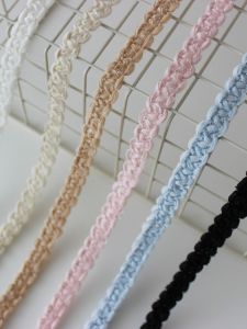 Soft Camellia 6-Color Small Fragrance Style Woven Belt 1.3cm for Coat Accessories Cottontime Home Fabric Sewing DIY Materials