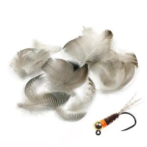 ICERIO 50/100PCS Natural Duck Flank Feathers for Fly Wings Tails Streamers Fly Tying Material