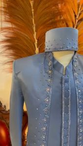 Beskap Pengantin Motif Payet Bambu Zig-zag | Beskap pengantin pria pernikahan
