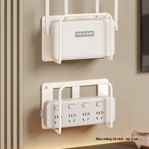 QINQI | Kệ Treo Tường Không Cần Khoan Cho Thiết Bị Router WiFi Và Hộp Điều Chỉnh TV