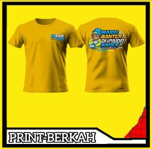 KAOS T-SHIRT (MAIDO BANTER)ANAK DAN DEWASA LENGAN PENDEK COMBET 30-S BISA CUSTOM GAMBAR/NAMA ANAK ATAU LOGO DAERAH KEREN ABIS