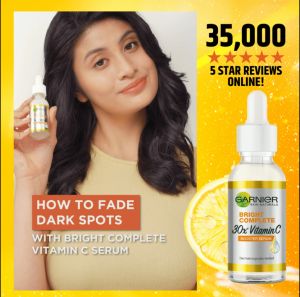 BESTSELLER Garnier Bright Complete Vitamin C+ BHA Niacinamide Fade Dark Spot Serum (30mlx2) 100X stronger than Vitamin C