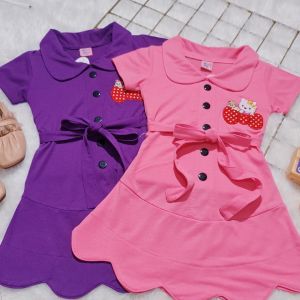 Miss Mini 2200 Pakaian Kids Fashion Baju Dress Terusan Gaun Anrok Anak Perempuan Model Keren Lucu Bahan Halus Terbaru OOTD Viral 1 2 3 4 5 tahun