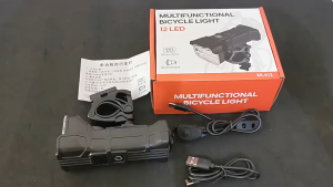 JZ ไฟ 12 LED ติดหน้ารถจักรยาน 800 ลูเมน 5 โหมด ชาร์จ ไฟหน้าจักรยาน การชาร์จ USB