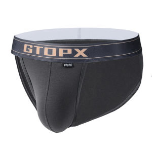 Gtopx Man New Arrival Men Low Waist High Fork U Convex Cotton Small Briefs Single Layer Simplicity Breathable Sports Pure Color Underwear