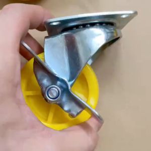 Bánh Xe Nhựa PP Vàng 7cm Xoay 360 Độ Loại Tốt dùng cho tủ nhôm gỗ kệ và giá đỡ