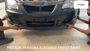 【Ready Stock】PROTON PERSONA 2008 ELEGANCE FRONT SKIRT (PUR) GETAH (FRP) FIBER