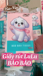 Thùng 6 Khăn giấy rút treo tường đa năng 4 lớp Bảo Bảo Tissue Giấy vệ sinh treo tường Lu Lu 1280 tờ mềm mịn