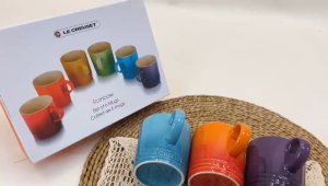 Le Creuse Mugs 350ml France Macaron Set of 6 Ceramic Mugs Rainbow Color Home Coffee Mugs