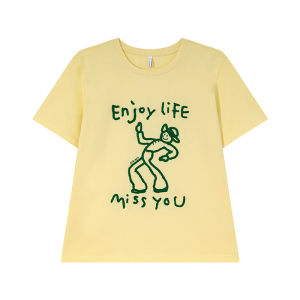 Retro American Simple Loose Summer Women Tee
