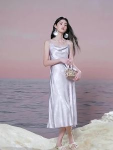 100 Pure Mulberry Silk Strap Summer Dress