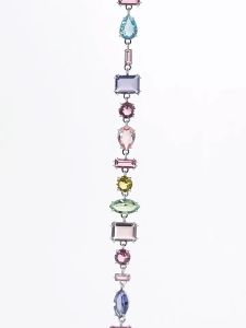 💖Swarovski💖Gema mixed cut colored gemstone bracelet S925 sterling silver womens fashion bracelet hypoallergenic non-allergenic Valentines Day gift birthday gift for girlfriend bestie