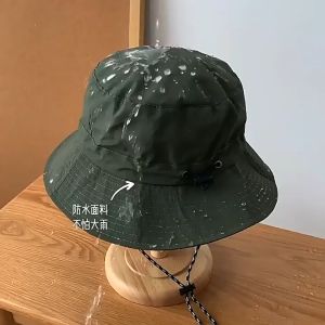 หมวกบักเก็ต หมวกตกปลาแห้งเร็ว มีสายคล้องคอ น้ำหนักเบาสวมใส่สบาย พับเก็บได้ ง่ายต่อการจัดเก็บและพกพา