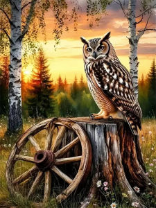 Majestic Owl at Sunset Landscape Jigsaw Puzzle 500/1000/1200/2000PCS Stress Relief Puzzle Wall Art Decor Gift