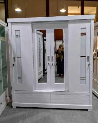 LEMARI 4 PINTU COD SLIDING DOOR/LEMARI 4 PINTU (KHUSUS JABODETABEK COD)