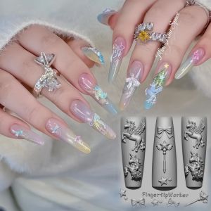Artistic 3D Equestrian Head Silicone Mold for Nail Art One Piece Transparent Embossing Mold for Jewelry Decoration