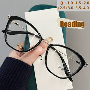 Ultra-light Large Frame Upward Cat Eye Reading Glasses Anti-blue Light Flat Glasses Trendy And Fashionable Reading Glasses 9206
