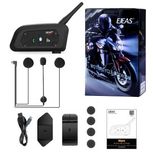 EJEAS | EJEAS V6 PRO+ Bluetooth Tai Nghe Liên Lạc Nội Bộ Cho Mũ Bảo Hiểm Xe Máy 800M BT Interphone 6 Người Lái Hệ Thống Liên Lạc Song Công Hoàn Toàn Không Thấm Nước