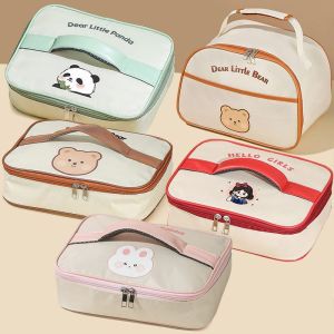Thickened Aluminum Foil Insulated Portable Lunch Bag Cartoon Handheld Cooling Heating Student Picnic Meal Box Bag Camping Lunch Box Bag