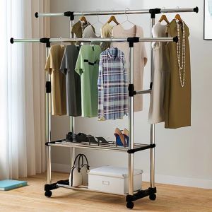 Adjustable Drying Rack Portable Space Saving Clothes Hanger Rack