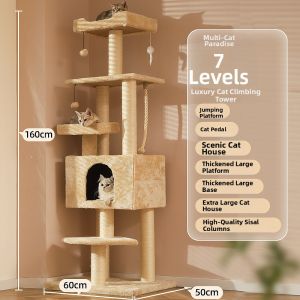 HOOPET | Large Space-saving Climbing Cat Tower