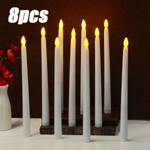 8Pcs LED Flameless Candle Lights Battery Powered Tealight Lamps for Wedding Birthday Party Decor