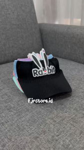 Topi Golf Rajut Anak Perempuan Motif Rabbit Sport Senam Zumba Jogging Topi Pantai Anak Korea Fashion