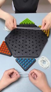 COD🔥เกมเดสก์ท็อปหมากรุกสามเหลี่ยม หมากรุกสามเหลี่ยมโซ่ เกมฝึกสมอง ของเล่นเด็ก