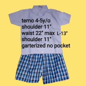 terno /school uniform/garterize all around no zipper (4-5 y/o)/ga katrina fab/ send your size