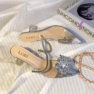 Sepatu Heels Pesta Wanita Terbaru - Elegant Transparant Korean Style